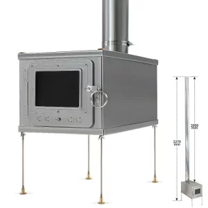 Foldable Wood-burning Stove for Camping, Lightweight Firewood Stove, Outdoor Picnic Cooking, Wood Burning, Durable Stove