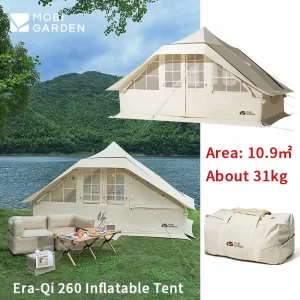 Mobi Garden 10.9m² Inflatable Tent Outdoor Portable 5-8 People Cotton Camping Tent Waterproof Family Party Hiking Easy To Build
