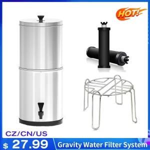 Outdoor Gravity Water Filter System Water Filtration Bucket Home Outdoor Camping Hiking Emergency Preparedness Camping Equipment