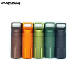 Outdoor Strong CNC Waterproof Emergency First Aid Kits Safety Survival Pill Bottle Aluminium Camping EDC Tank Box for Cigarettes